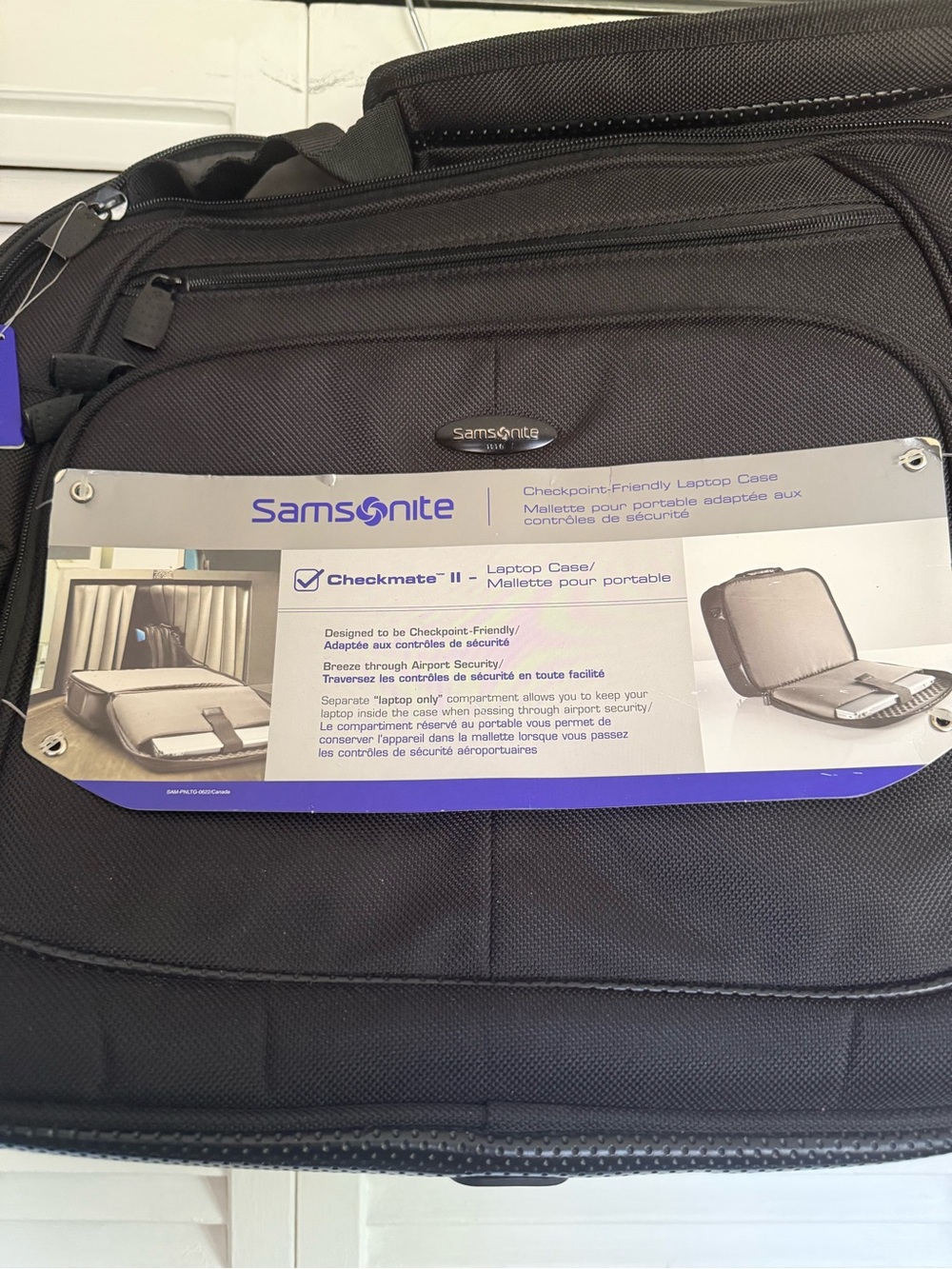 Samsonite Black and Gray Checkmate Laptop Sleeve